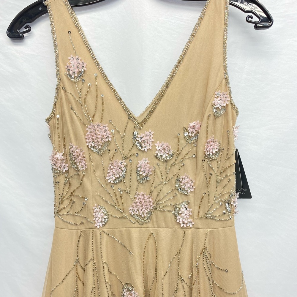 Adrianna Papell beaded floral bloom midi dress - Picture 10 of 15